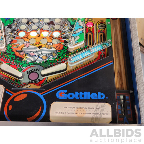 Lote 5674 - Máquina de Flippers, marca Gottlieb, motivo do jogo