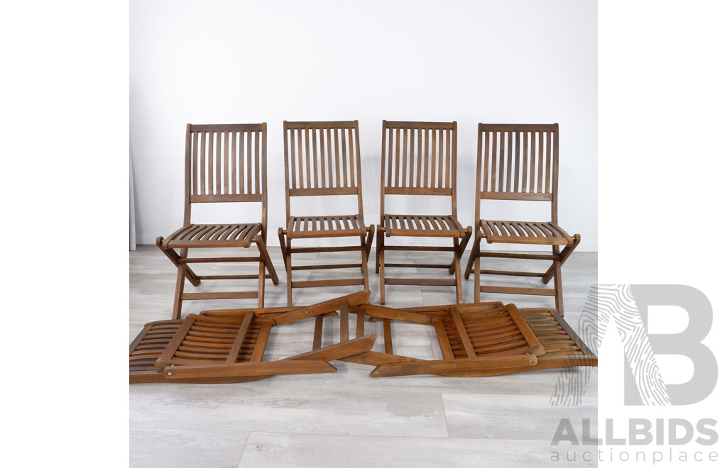 Set Of Six Teak Folding Outdoor Lot 1493318 ALLBIDS   43844 128a.JPG