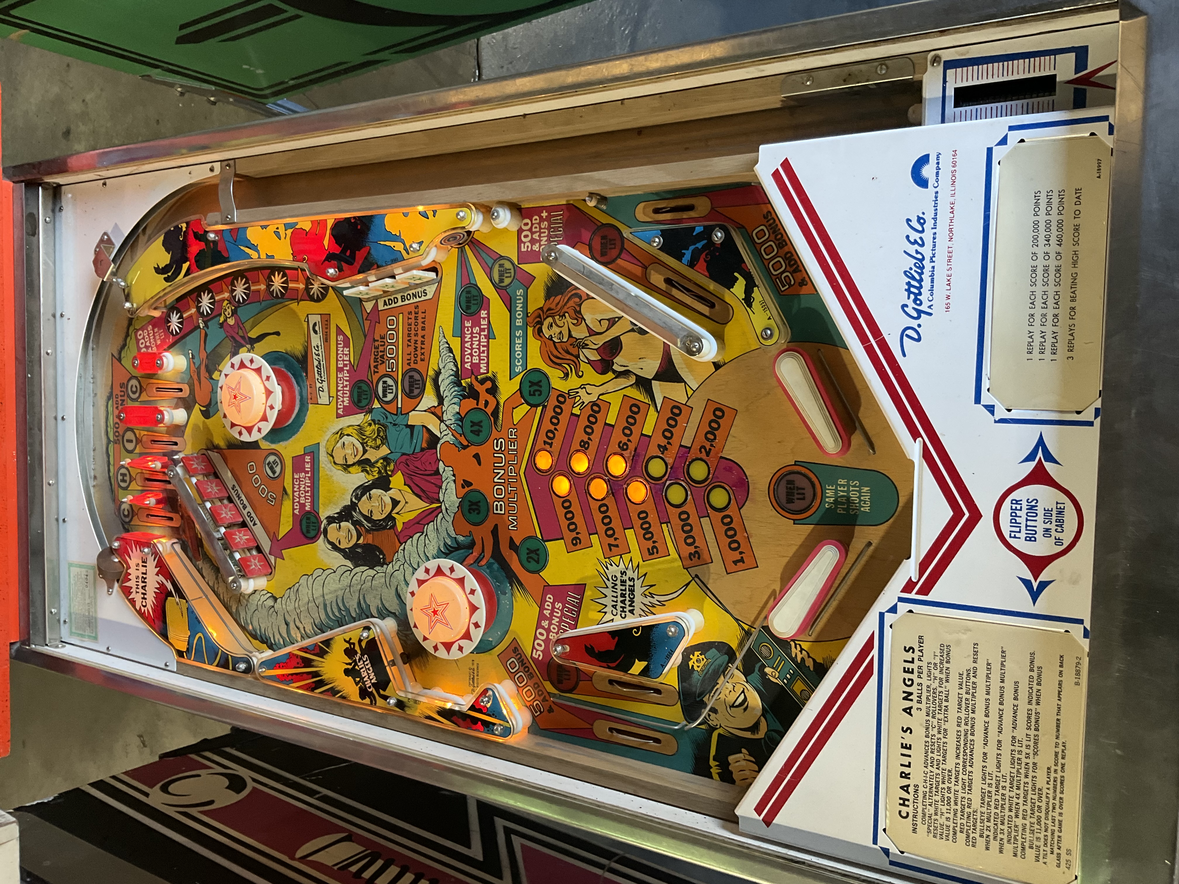 charlie's angels pinball machine for sale